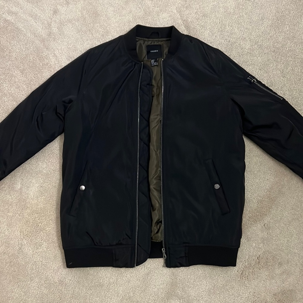 Forever 21 oversized bomber jacket